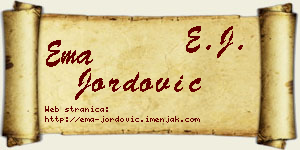 Ema Jordović vizit kartica